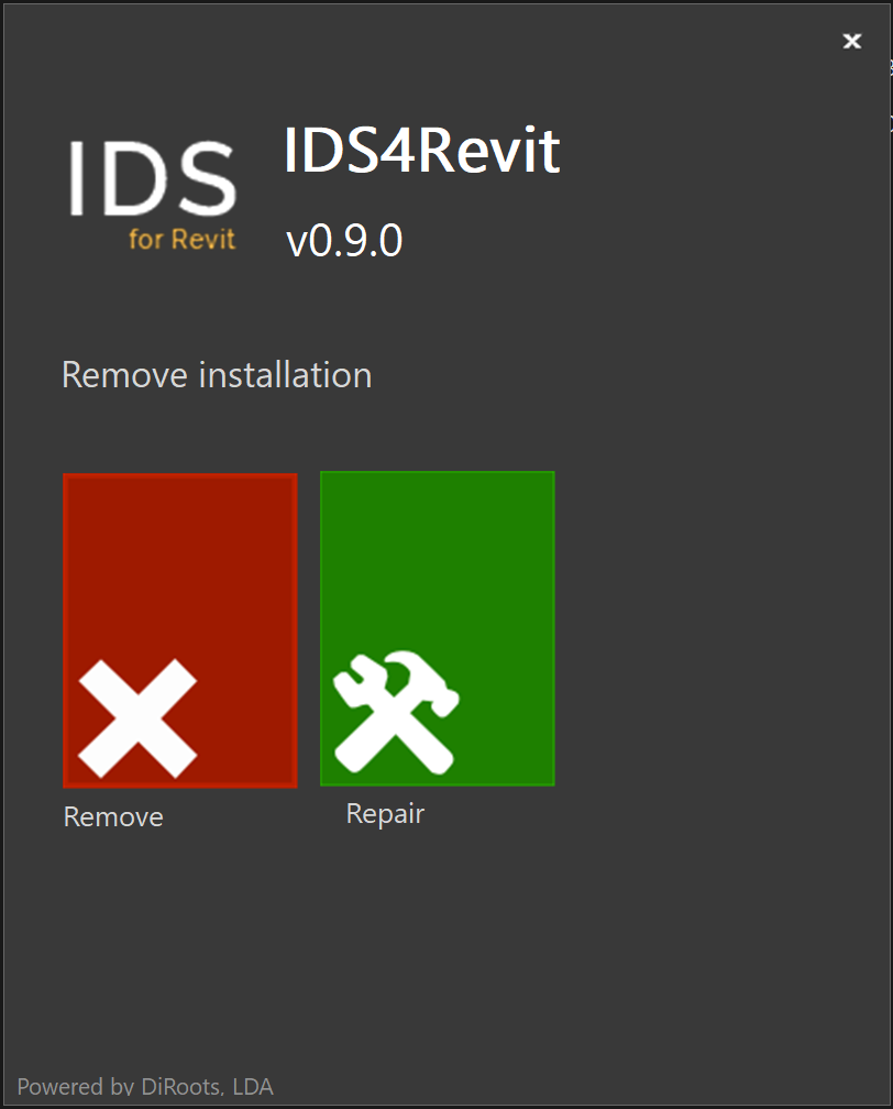 IDS4Revit Uninstall